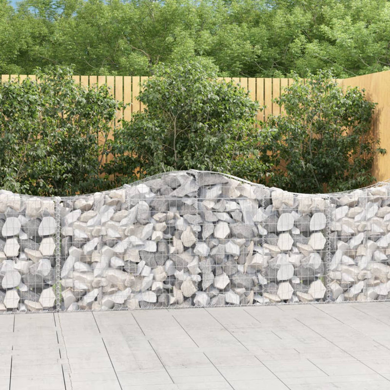 Ensemble de 15 paniers Vidaxl Gabion, 3.3 ft. H x 6.6 ft. W