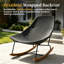 Chaise berçante d'extérieur en acier avec coussin Gifty