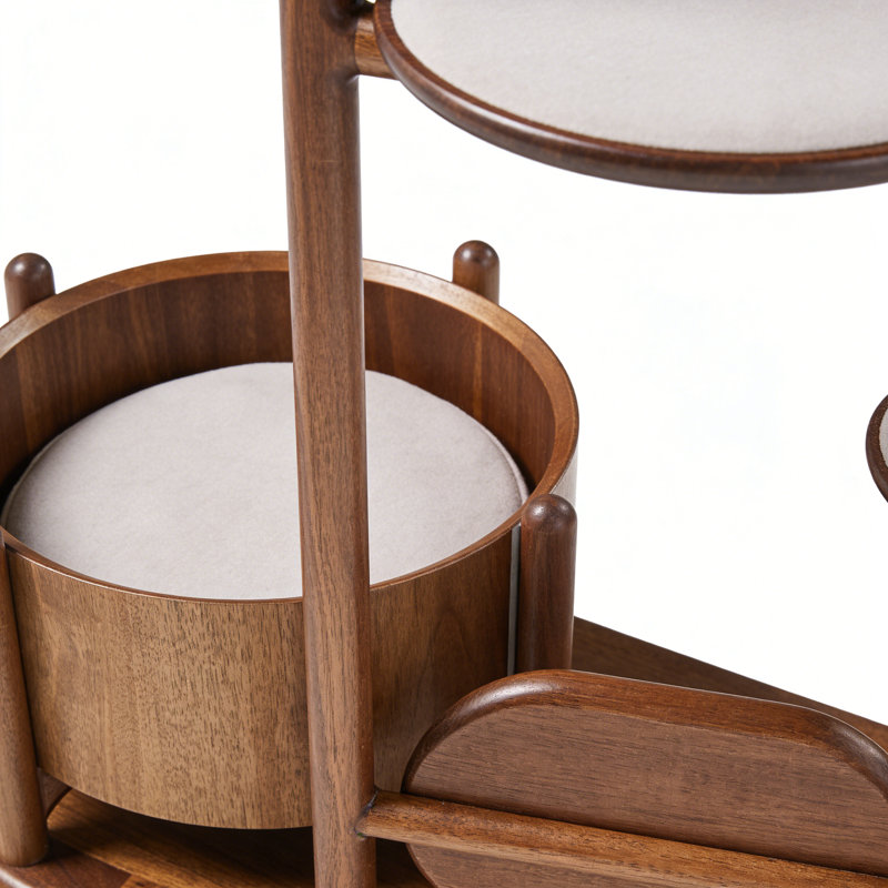 Simple Solid Wood Designed Cat Climbing Frame