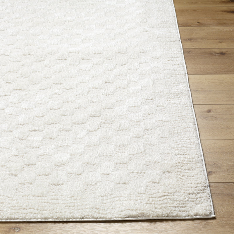 Checkered Ivory/White, Runner 80 x 220cm