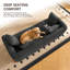 Fauteuil d'appoint 40 po, fauteuil de lecture moderne rembourré avec coussin décoratif assorti, fauteuil confortable pour le salon, noir-136165874-136165876