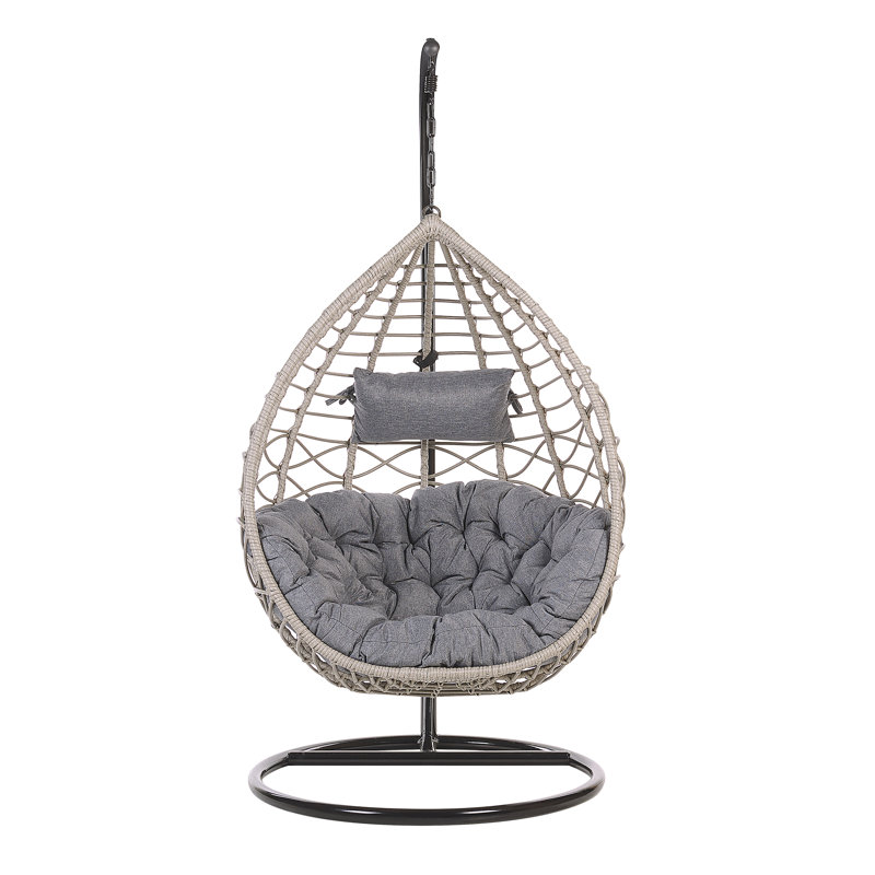 Destiney Arsita Swing Chair with Stand, Light Grey, Dark Grey