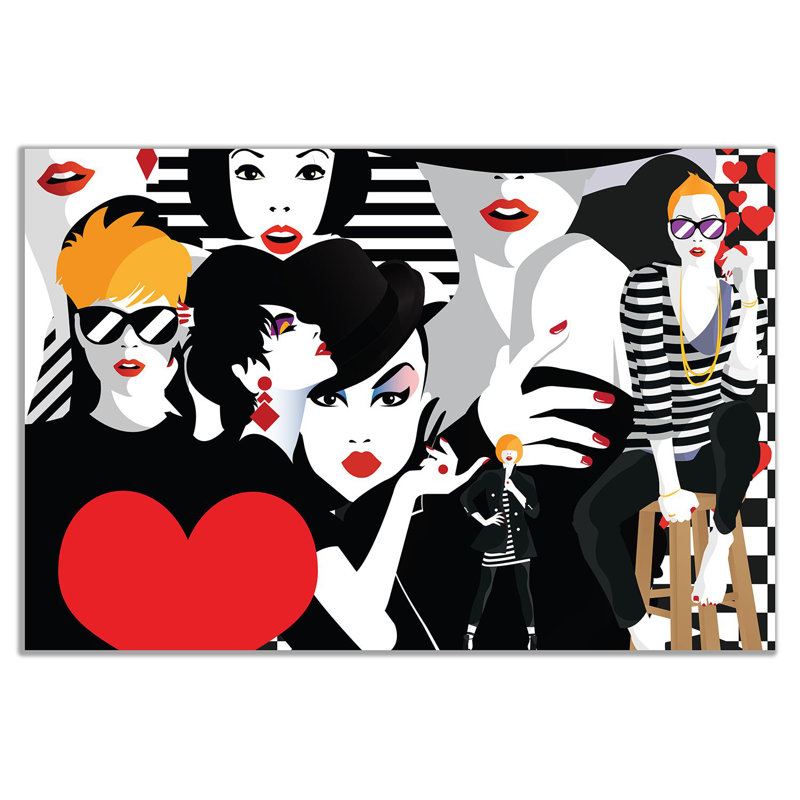Fashion Pop Art - Wrapped Canvas Print, 31cm H x 20cm W