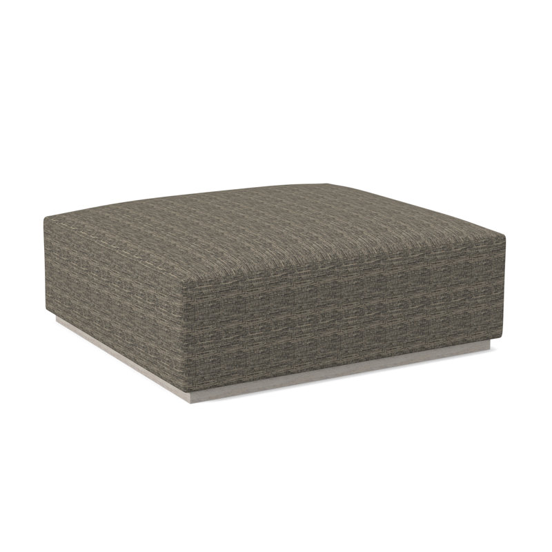 Club Square Ottoman, Bisque, Fizz Ivory 100% Polyester