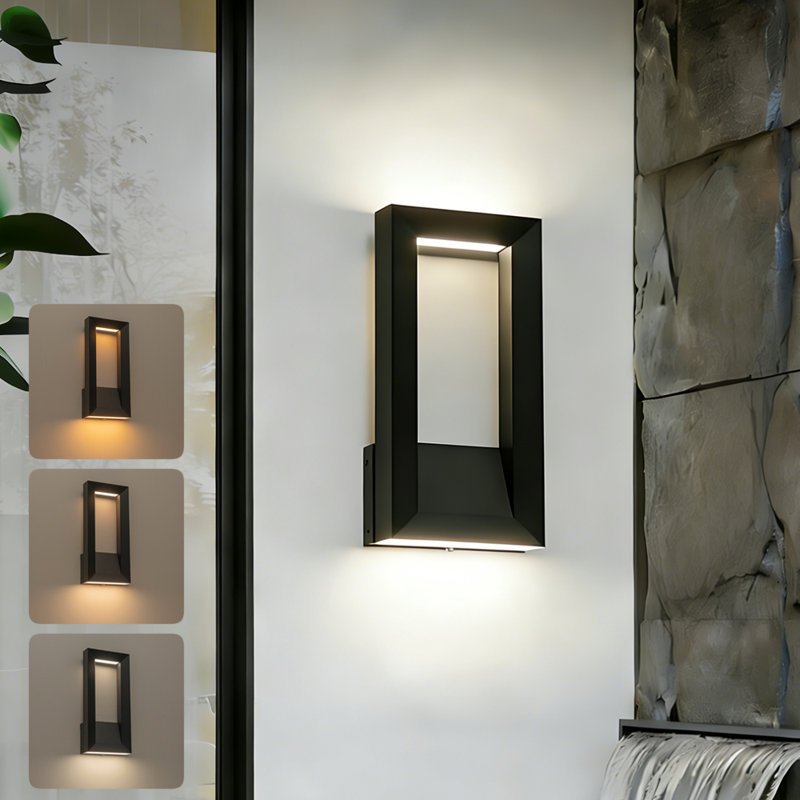 Black 3cct Modern Dimmable Led Wall Sconce