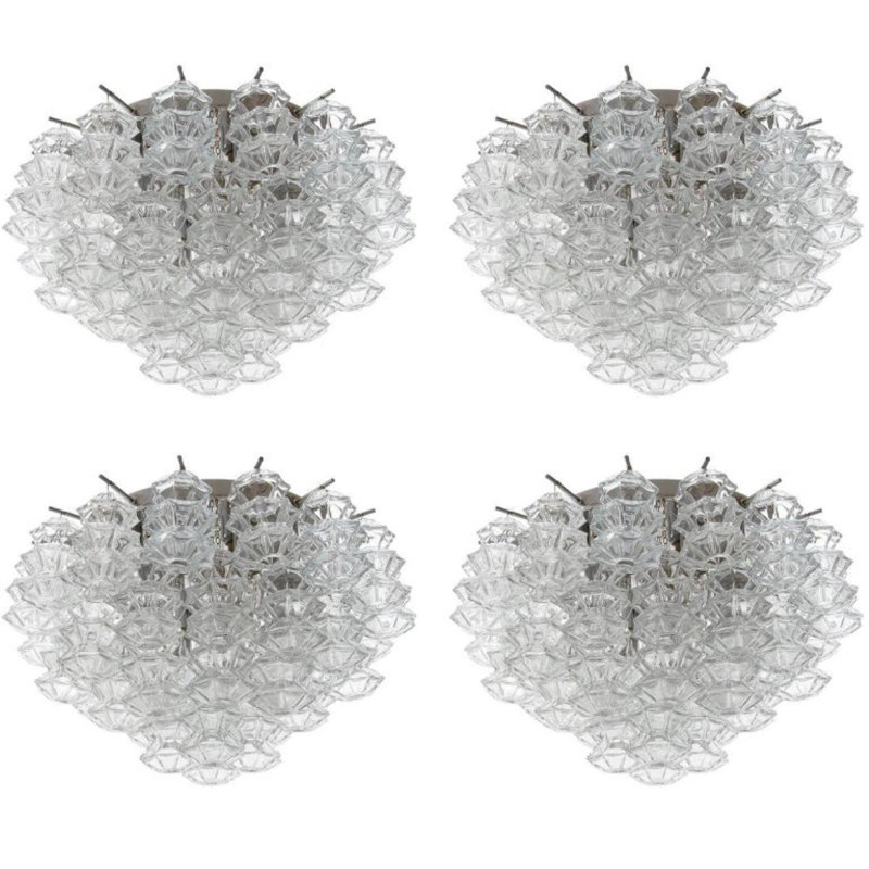 Lustre à 12 lumières Venetian, Or brossé, Fumée, 30 po de diamètre x 14 po de hauteur