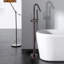 Robinet de baignoire monocommande à fixation au sol avec douche à main-50686033