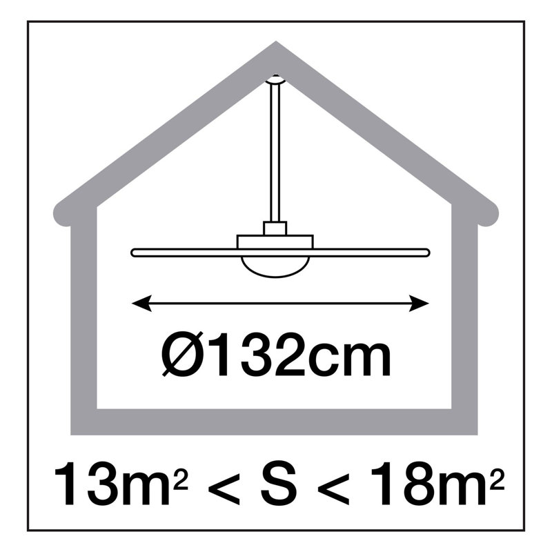 Ligia 132cm Ceiling Fan with LED Lights