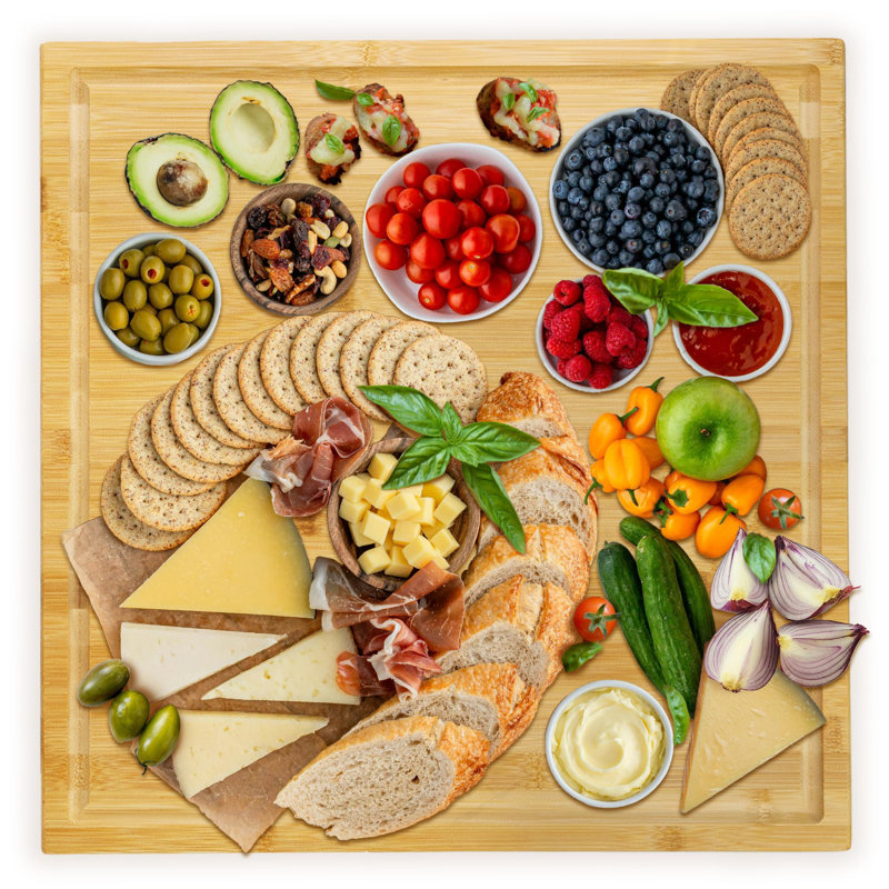 Bamboo Wooden Cutting Boards, 50.70 W cm x 50.70 L cm