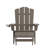 Ayleah Commercial All-Weather HDPE Adirondack Chair with Cup Holder and Pull Out Ottoman-959119770