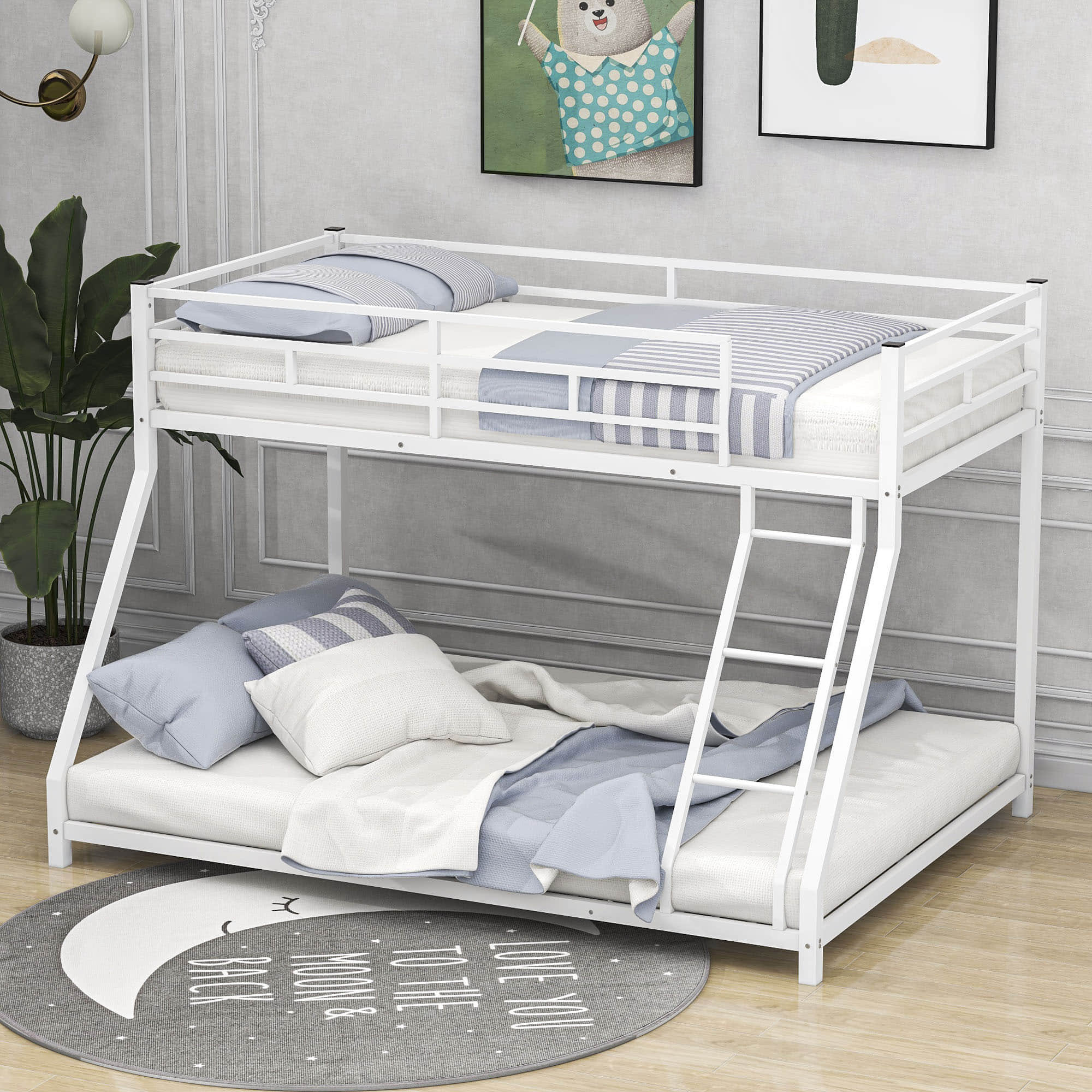 Isabelle & Max™ Twin Over Full Metal Low Bunk Bed | Wayfair