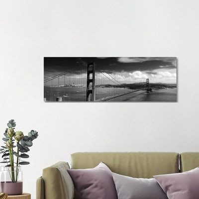 Bridge Over A River, Golden Gate Bridge, San Francisco, California, USA by Panoramic Images - Wrapped Canvas Panoramic Print