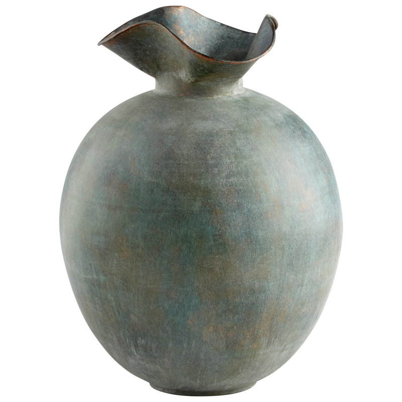 Pluto Metal Table Vase, 12" H x 9.25" W x 9.25" D