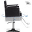 Fauteuil de barbier hydraulique pivotant à 360 degrés Nauvoo-781162018