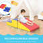 Jeu de rampe d'escalade en mousse multicolore 2 pièces, équipement pour enfants d'âge préscolaire sécuritaire pour les enfants de 18 ans et plus, formation douce et sécuritaire