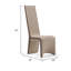 Ensemble de 2 chaises d'appoint de salle à manger Cid Adya, similicuir beige, bois de frêne gris