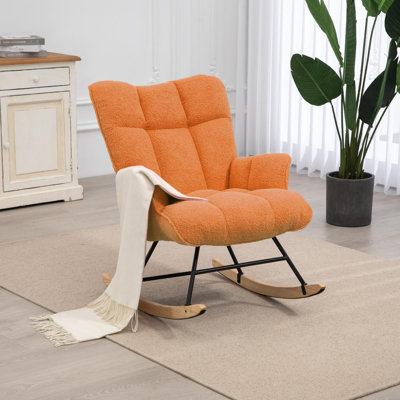 Solid + Manufactured Wood/Iron Rocking Chair