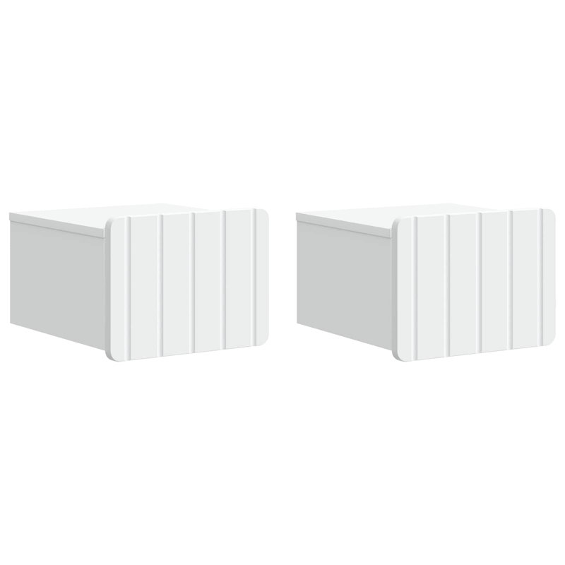 33cm W Manufactured Wood Bedside Table, White