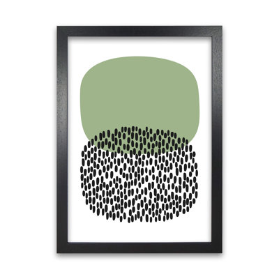 Green And Black Abstract Original - Print