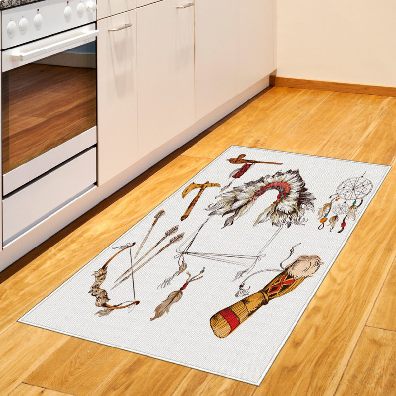 Tribal Ethnic High Density Long Fiber Poly Threads Decorative Area Rug Carpet, Rectangle 2'7" x 5'