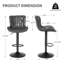 Swivel Upholstered Leather and Faux Leather Adjustable Height Bar Stool-1234591880