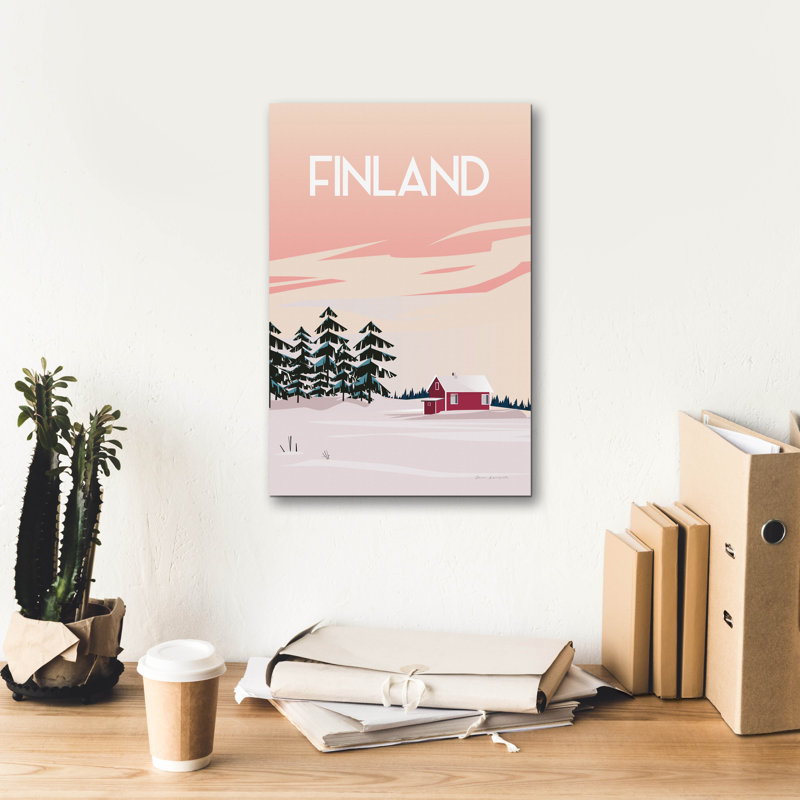  «Finlande 2» par Omar Escalante, art mural sur toile, 12 po x 18 po