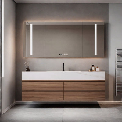 Modern minimalist style bathroom cabinet