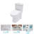Ceramic One-Piece Toilet, Suitable For Bathrooms, 12-Inch Crop Height, 1.22/1.6 Gallons Per Flush, Dual Flush, Slow-Close Toilet Seat, White