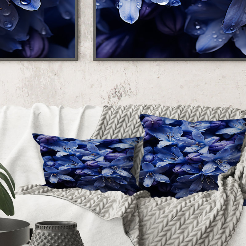 Coussin Bluebells Mystical Bluebells II - Trees Printed
