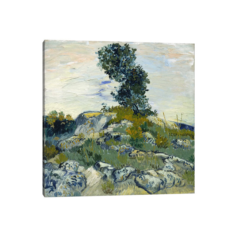 The Rocks by Vincent Van Gogh - Wrapped Canvas Gallery-Wrapped Canvas Giclée, 45.72 cm H x 45.72 cm W x 3.175 cm D
