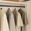 Armoire-penderie moderne autoportante 78,7 po avec quatre portes et tringle