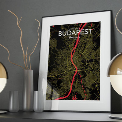 Carte de la ville de Budapest, impression