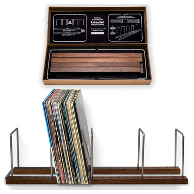 35 Lp Solid Walnut Wood Record Holder For Albums