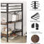 Lit mezzanine simple avec tablette - fabrication en métal pour une durabilité idéale pour une chambre à coucher, bruit, caractéristiques, aucun sommier nécessaire