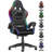 Reclining Gaming Chair with LED Lights and Headrest-943278517
