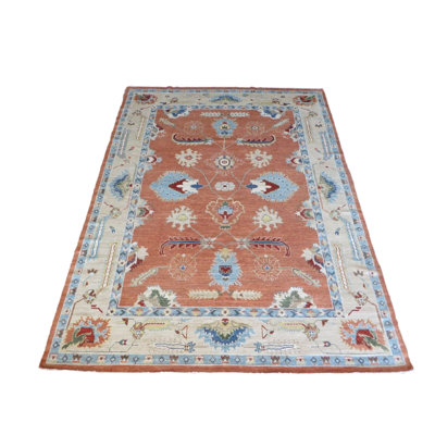 Tapis saumon unique de 9 pi 2 po x 12 pi 1 po