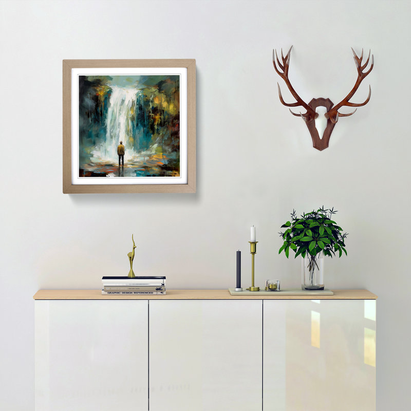 Waterfall No.3 - Framed Print, Oak