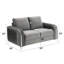 Ensemble de salon en velours gris enchanteur:, chaise avec dossier rembourré de mousse: contreplaqué