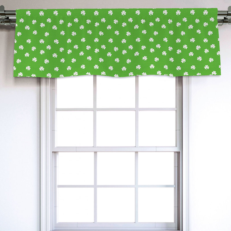 Sateen Floral Ruffled Window Valance
