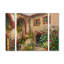 Clidy «Tuscany Courtyard» par Clidy, ensemble de 3 reproductions d'art sur toiles tendues-20093243