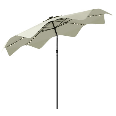 Breane 292cm Lighted Tilt Market Parasol