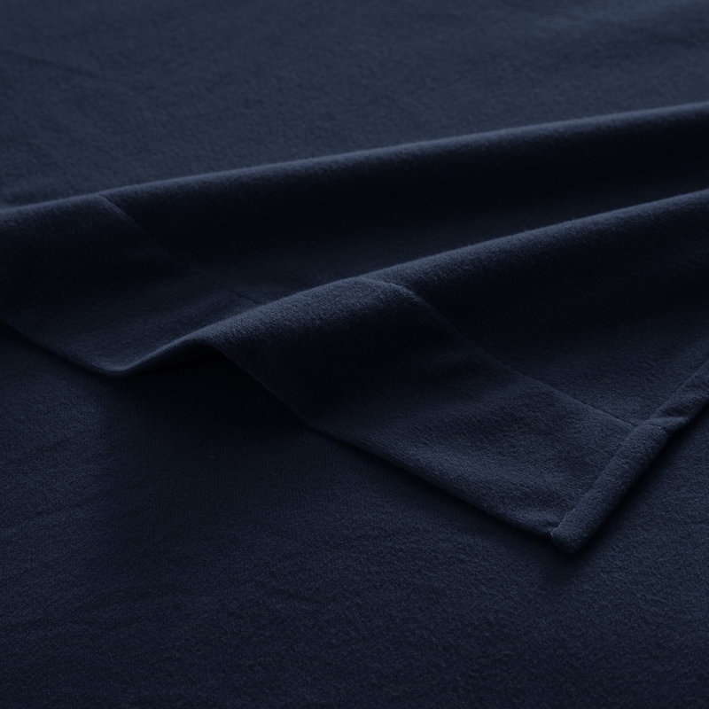 Cotton Flannel Solid Sheets Warm and Cozy Extra Deep Pockets, King, Navy Blue