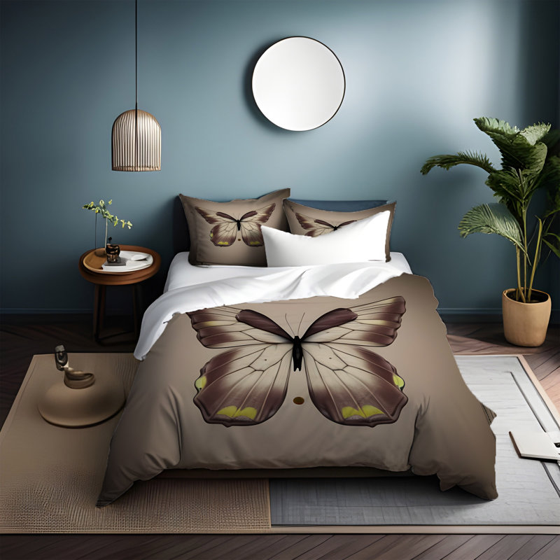 Ensemble de housse de couette , Housse de couette simple + 1 taie décorative pour