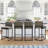 Set of 4 Modern PU Leather Bar Stools with Backrest, Comfortable Counter Stool for Kitchen & Home-1279456233