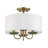 Sampson Linen Blend Semi Flush Mount-105759654