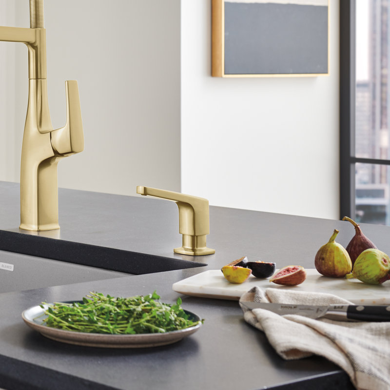 Rivana Soap Dispenser - Satin Gold, Satin Gold
