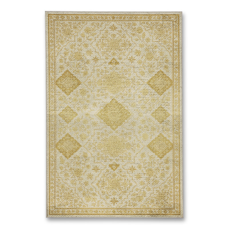Tapis beige tissé traditionnel Mosso, 2' x 2'11"