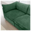Canapé vert en chenille 2 places avec tiroirs de rangement cachés et repose-pieds mobiles - Mobilier de salon moderne-196523733