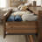 54" W Double Dresser with 6 Drawers,Modern Walnut Drawer Storage Organizer-1515934571