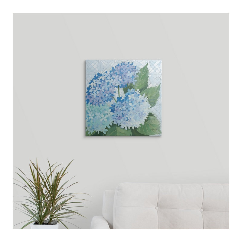 « ii » kathrine lovell, reproduction d’art Decorative Hydrangea, H 35 po x l 35 po x P 1,5 po, Toile